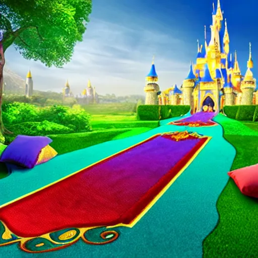 Image similar to a magic carpet, disney style