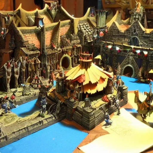 Image similar to a photo of a stopmotion animation filming set of warcraft