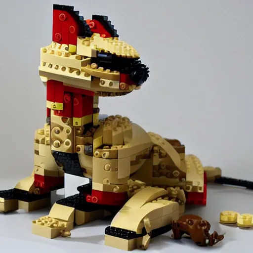 Image similar to ocelot cat side view lego set “ geoff darrow ”