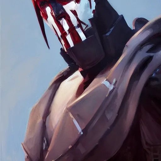 Prompt: greg manchess portrait painting of pinhead as overwatch character, medium shot, asymmetrical, profile picture, organic painting, sunny day, matte painting, bold shapes, hard edges, street art, trending on artstation, by huang guangjian and gil elvgren and sachin teng