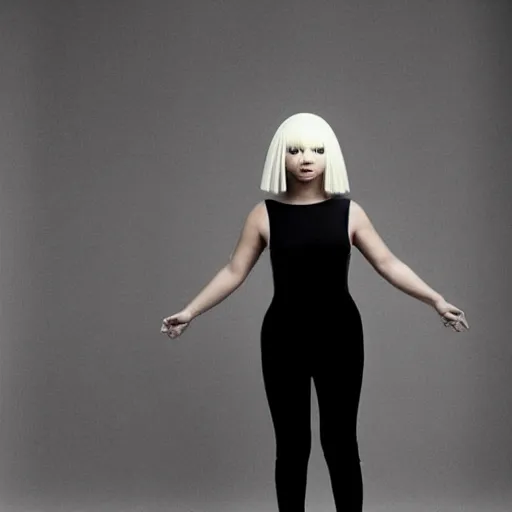 Image similar to Sia Furler photoshoot full body