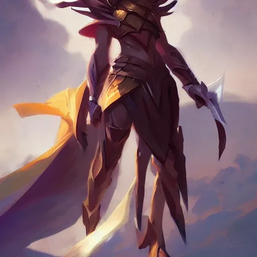 Image similar to azir from league of legends trending on artstation, painted by greg rutkowski