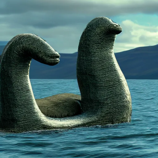 Image similar to Loch Ness Monster, realistic, extremly detailed, 8k, sharp, photo