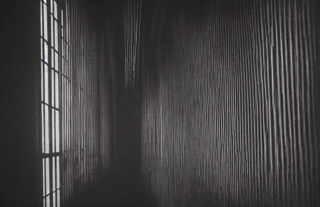 Prompt: detail of a past world in this church interior, vertical lines suggest spirituality, rising beyond human reach toward the heavens. gnarly intact flawless ambrotype from 4 k criterion collection remastered cinematography gory horror film, ominous lighting, evil theme wow photo realistic postprocessing animatronics painting by claude gellee