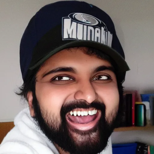 Prompt: Mutahar laughing