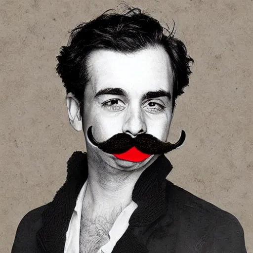 famous portraits of people with funny mustaches added | Stable ...