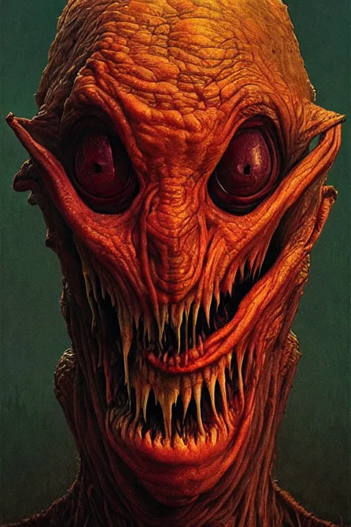 Image similar to perfectly - centered horror portrait - photograph of a brutal scary terrifying ugly monstrous alien goblin creature real life portrait by beksinski and jean delville, slimy pus oozing specular, unreal engine 5, photorealism, hd quality, 8 k resolution, cinema 4 d, hdr dramatic cinematic lighting