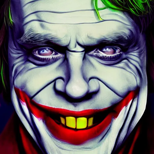 Image similar to mark hamill as the joker! as luke skywalker, oil painting, artgerm, artstation, highly detailed, portrait