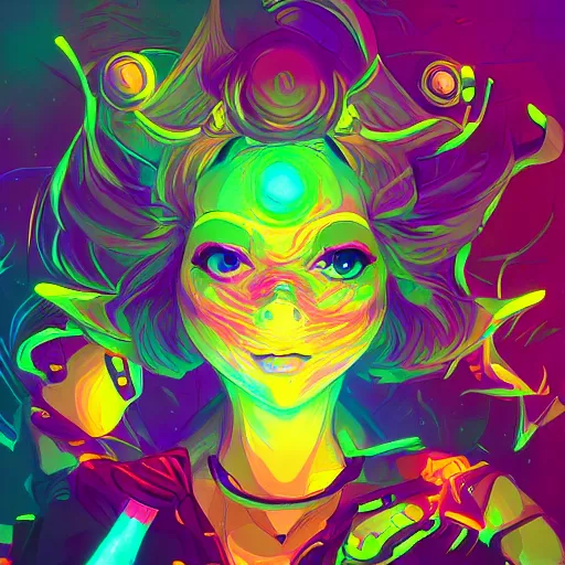 Image similar to skill magic deepdream radiating a glowing aura stuff loot legends stylized digital illustration video game icon artstation lois van baarle, ilya kuvshinov, rossdraws,