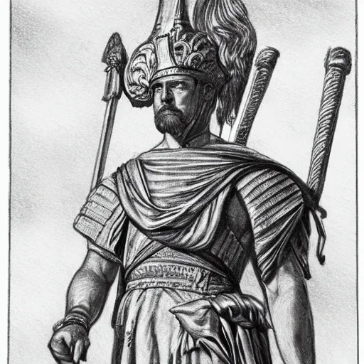 Image similar to pencil illustration of the roman empire