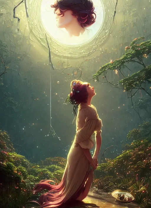 Image similar to highly detailed poster of'i love you ', stephen bliss, unreal engine, fantasy art by greg rutkowski, loish, rhads, ferdinand knab, makoto shinkai and lois van baarle, ilya kuvshinov, rossdraws, tom bagshaw, alphonse mucha, global illumination, radiant light, detailed and intricate environment