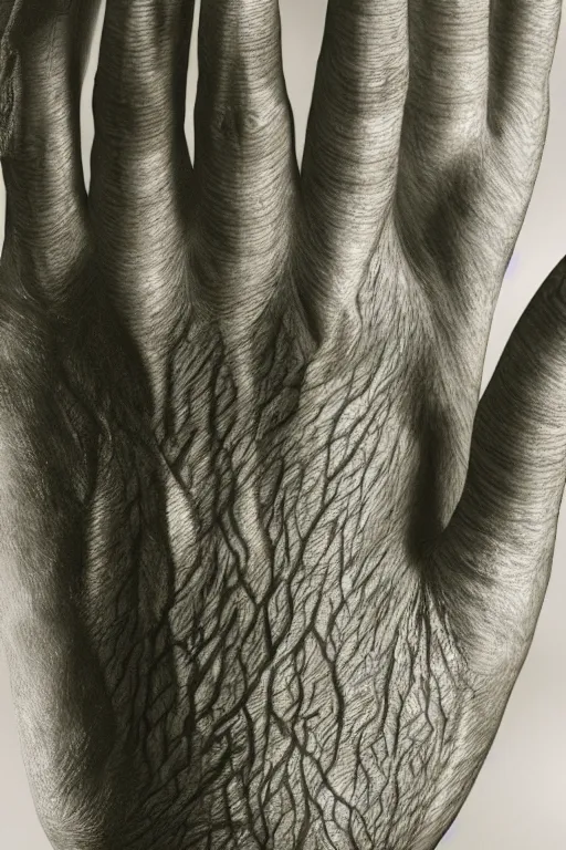 Prompt: hyper realistic beautiful detailed image of a human's palm hand with a tree growing on, white background, photorealistic, 4 k