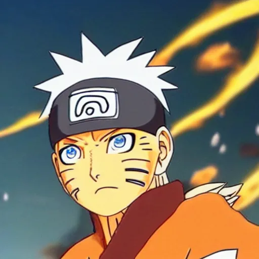 Image similar to naruto uzamaki standing in the eye of the tiger