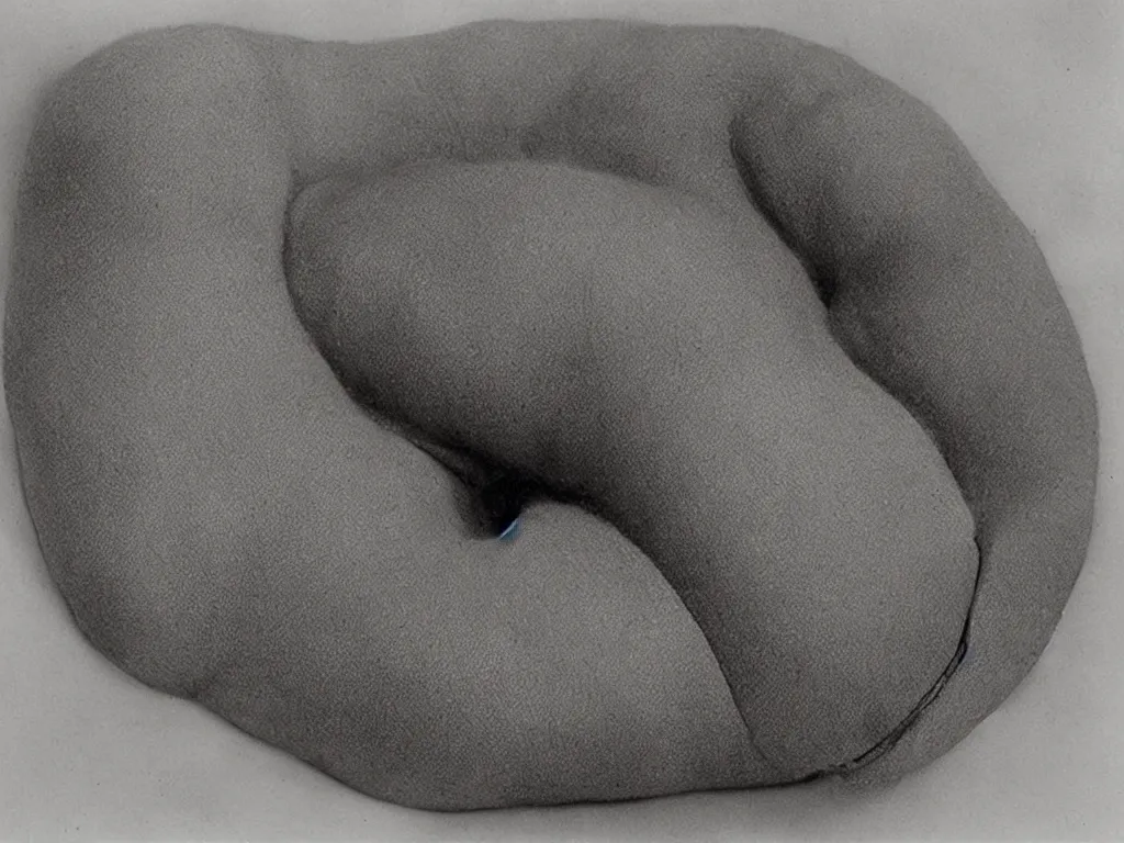 Image similar to zafu meditation pillow with baldachin. karl blossfeldt