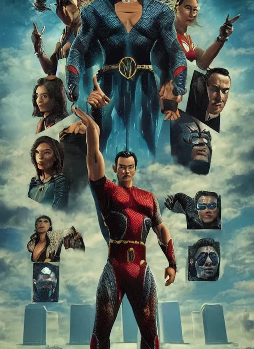 Image similar to a movie poster for a 2020 superhero movie Namor the Mayan Chief, designed by John Alvin