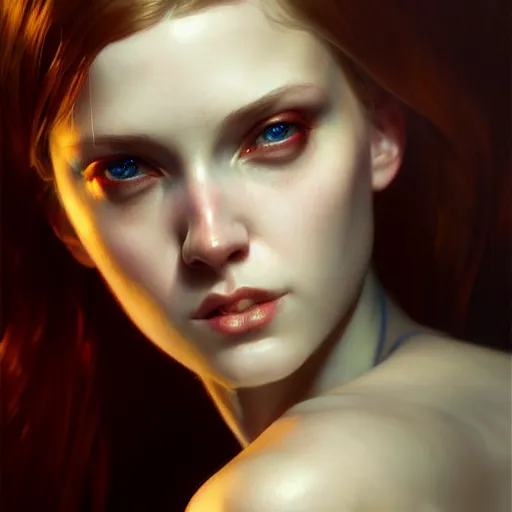 Image similar to neurogirl computer dramatic lighting, highly detailed, lifelike, photorealistic, digital painting, artstation, concept art, smooth, sharp focus, illustration, art by john collier and krenz cushart and artem demura and alphonse mucha and and albert aublet