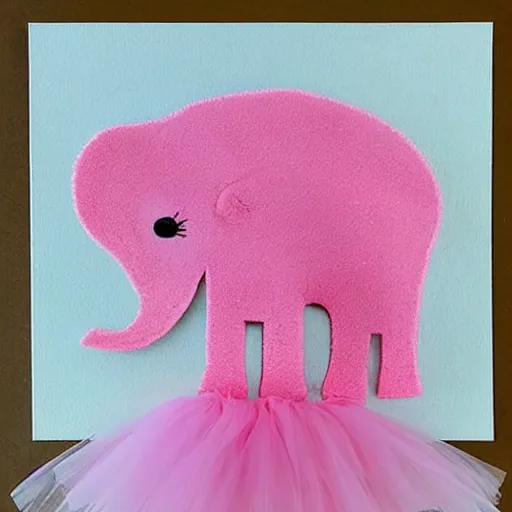 Image similar to pink elephant, the pink elephant is doing ballet, wearing a tutu