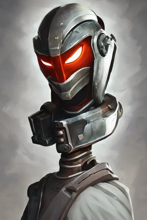 Image similar to epic mask helmet robot ninja portrait stylized as fornite style game design fanart by concept artist gervasio canda, behance hd by jesper ejsing, by rhads, makoto shinkai and lois van baarle, ilya kuvshinov, rossdraws global illumination radiating a glowing aura global illumination ray tracing hdr render in unreal engine 5