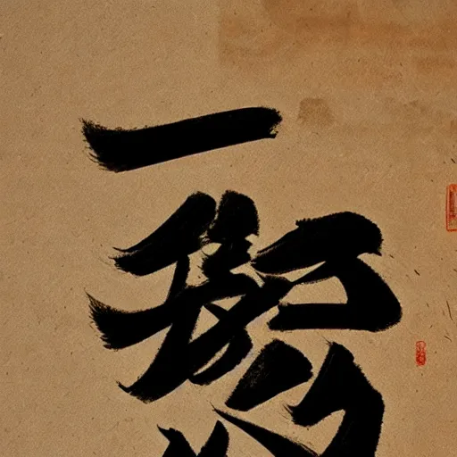 Image similar to a piece of chinese calligraphy