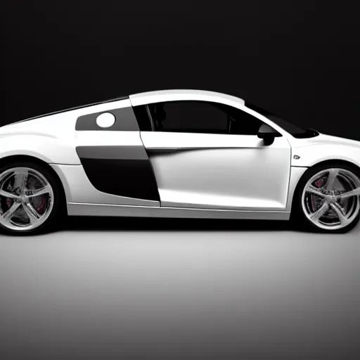 Image similar to photo of a audi r8, hyperrealistic render, advertising photography, studio lighting, 8k,