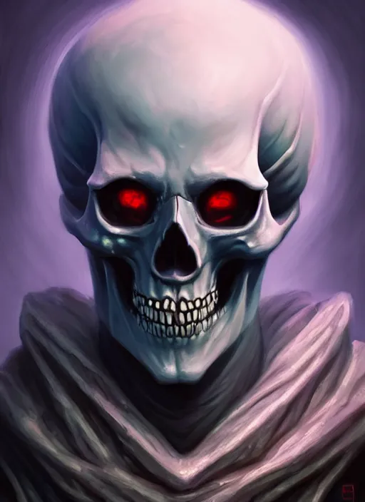 Image similar to a _ fantasy _ style _ portrait _ painting _ of skull head lich, dnd, wicked, oil _ painting _ unreal _ 5 _ daz. _ rpg _ portrait _ extremely _ detailed _ artgerm _ greg _ rutkowski _ greg