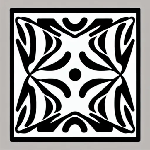 Image similar to black and white svg vector art panel for cnc plasma, laser, stencil, unique art deco hole through circuit design