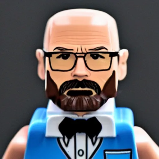 Image similar to walter white lego figure realistic photo