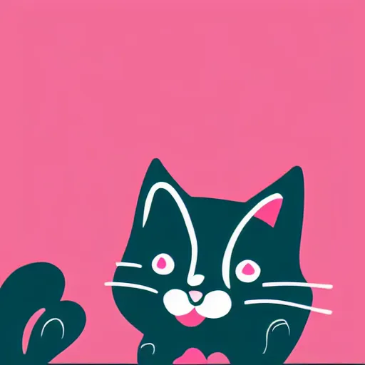 Prompt: “cute kitty vector art”