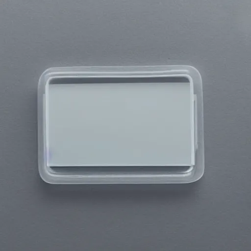 Prompt: a photo of a device made from clear transparent plastic and rubber on a white background