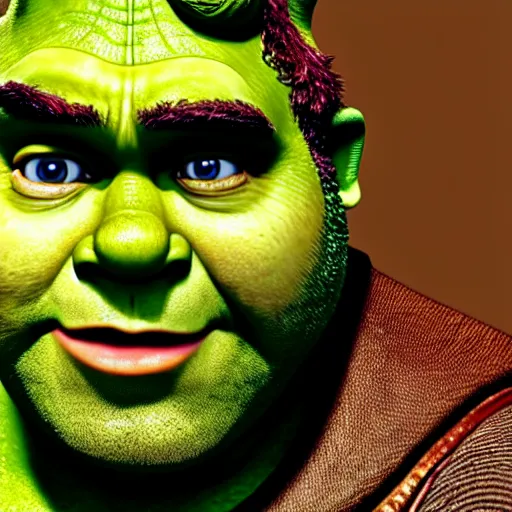 Prompt: ryan reynolds as shrek, highly detailed, extremely high quality, hd, 4 k, 8 k, canon 3 0 0 mm, professional photographer, 4 0 mp, lifelike, top - rated, award winning, realistic, detailed lighting, detailed shadows, sharp, no blur, edited, corrected, trending