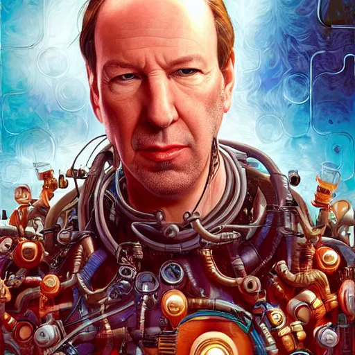 Prompt: Biopunk portrait of Hans Zimmer, Pixar style, by Tristan Eaton Stanley Artgerm and Tom Bagshaw.