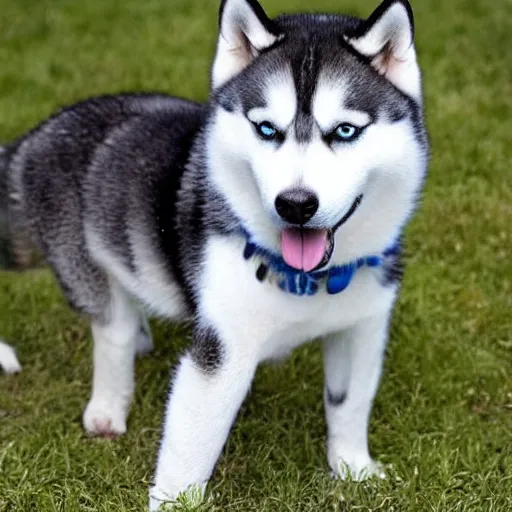 Image similar to millions of huskies, huskies everywhere, too many huskies