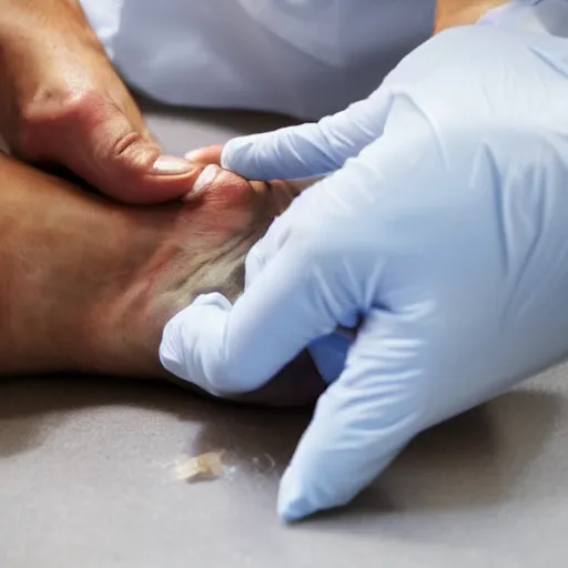Image similar to Doctors performing surgery on a foot