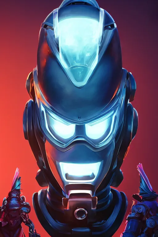 Image similar to epic mask helmet robot ninja portrait stylized as fornite style game design fanart by concept artist gervasio canda, behance hd by jesper ejsing, by rhads, makoto shinkai and lois van baarle, ilya kuvshinov, rossdraws global illumination radiating a glowing aura global illumination ray tracing hdr render in unreal engine 5