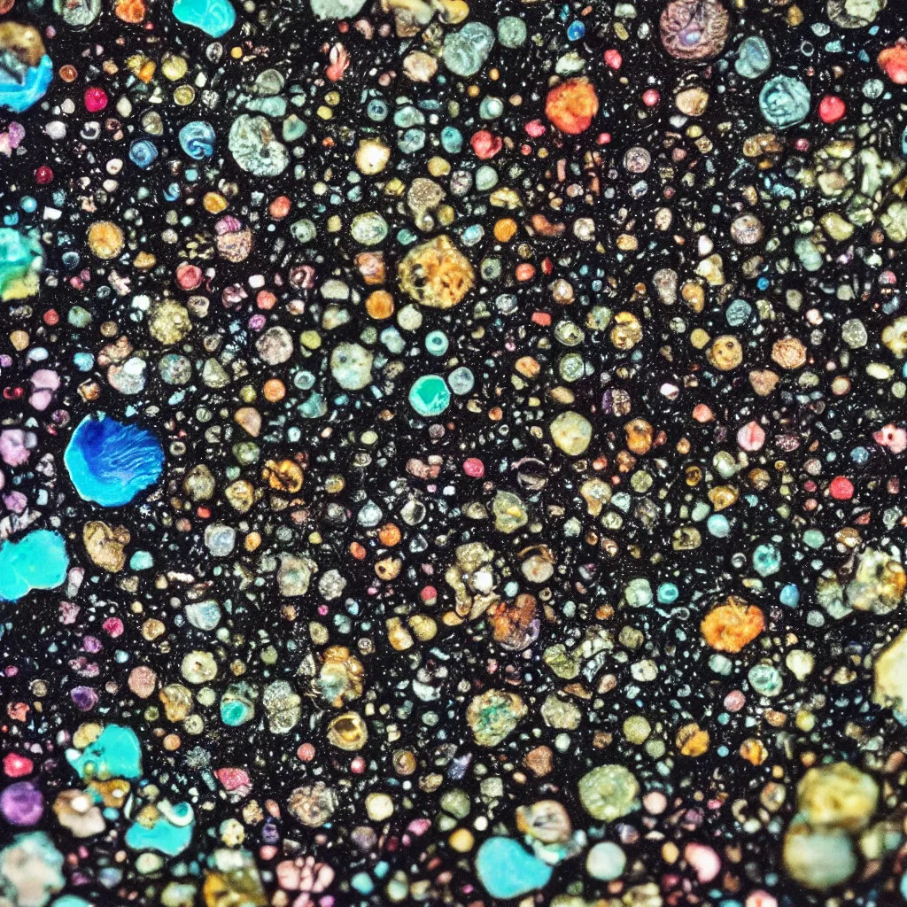 Image similar to close up photograph of aquatic microorganisms seen through a microscope, 4 k