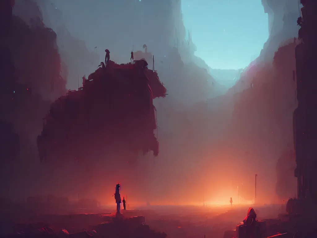 Image similar to the end of humanity by atey ghailan, ismail inceoglu, michal lisowski, artstation, volumetric light