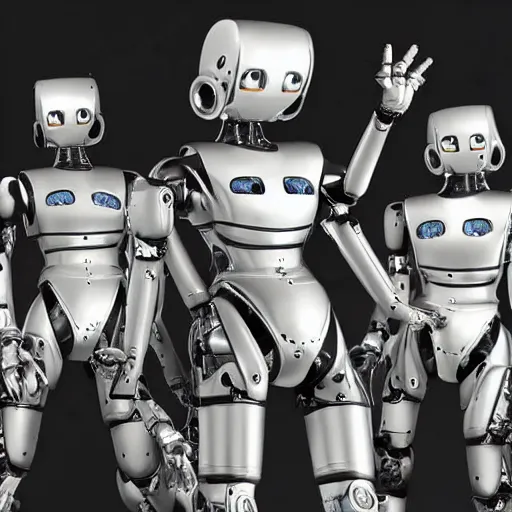 Image similar to humanoid robot metal band