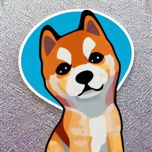 Image similar to cute shiba inu, whatsapp sticker