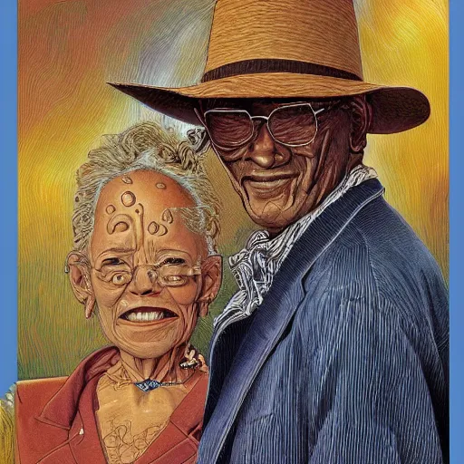 Image similar to yo mama is so old her social security number is 1, rennaissance masters portrait, jean giraud portrait, intricate details