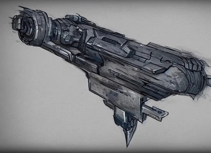 Image similar to device to write on paper, concept art, sci - fi weapon, artstation