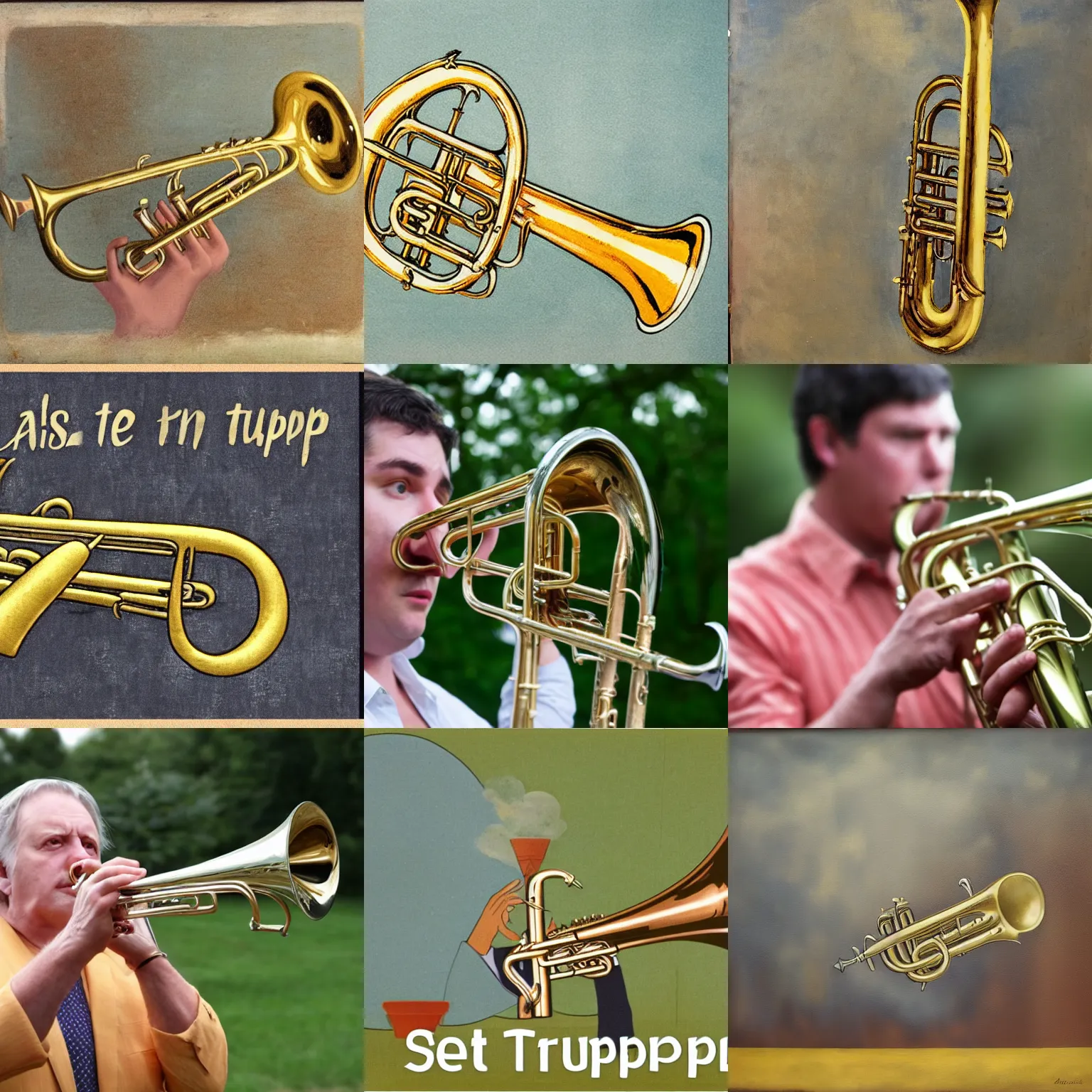 Prompt: Please set in the trumpet