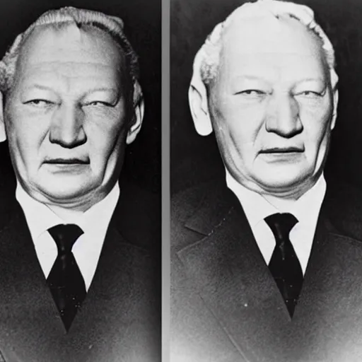 Image similar to president yeltsin, post mortem style photo, 1 9 0 0 s, scary photo