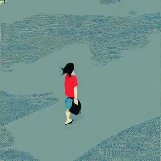 Prompt: mind wandering by tatsuro kiuchi