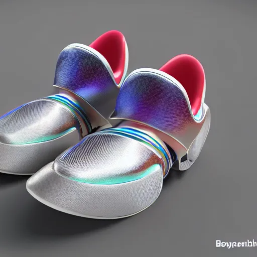 Image similar to futuristic cyber balenciaga sneakers, highly detailed, 8 k, pbr, surreal, colorful, direct lighting, hyper realistic,