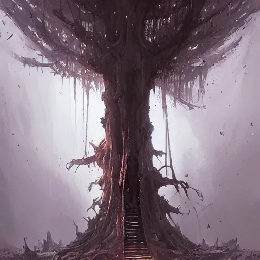 Image similar to tree of death by Greg Rutkowski