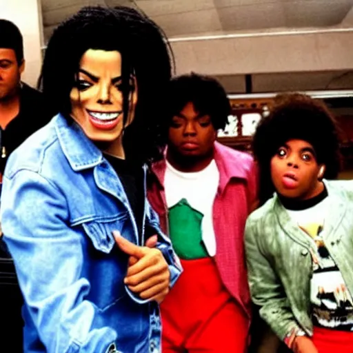 Image similar to a tv still of Michael Jackson starring in Kenan & Kel (1999)