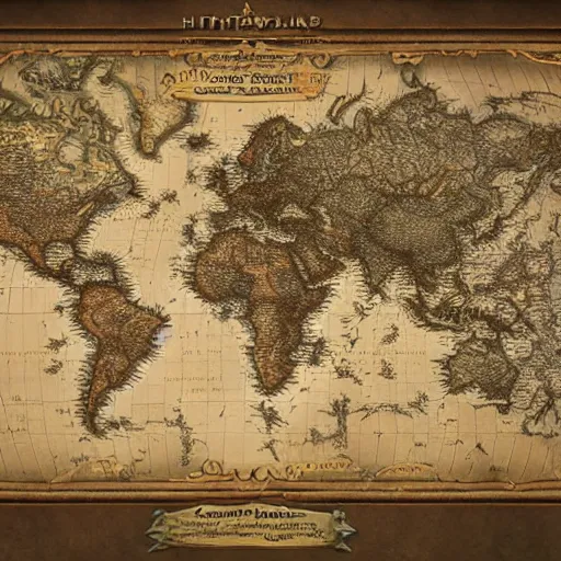 Image similar to maps, continents, steampunk, highly detailed.