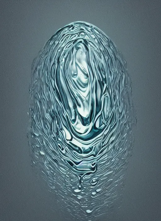 Image similar to portrait of a stunningly beautiful water drop, infinite art styles combined