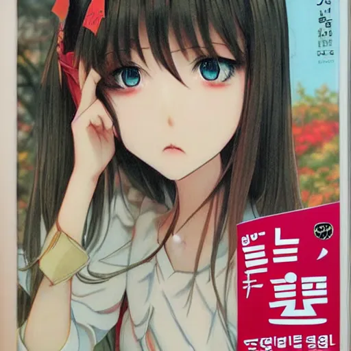 Prompt: korean girl manga cover hardcover, realistic, very detailed