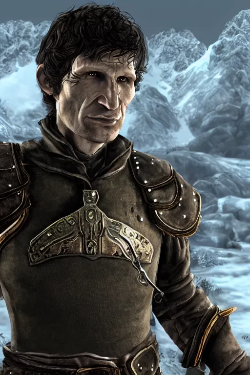 Prompt: Portrait of Todd Howard skyrim